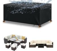 Waterproof Garden Furniture Cover, Large Patio Dust Cover for Chair, Table, Sofa, Bench, Windproof 600D Oxford Rattan Set Protection