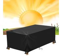 Waterproof Garden Furniture Covers 255x185 Rattan Furniture Covers Waterproof,420d Oxford Fabric,Garden Cover for Furniture Cube/Square With Windproof Buckles, Anti UV255x185x50cm/LxWxH