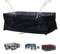 Waterproof Garden Furniture Covers 65L x 50W x 65 Hcm Patio Covers for Outdoor Furniture 420D Heavy-Duty Black Waterproof Furniture Cover Outdoor Square/Rectangular UV Protection for All Seasons