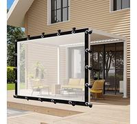 Waterproof Garden Gazebo Curtains 6x5m Rainproof PVC Side Panels with EyeletsOutdoor Tarpaulinfor Patio Deck and Events