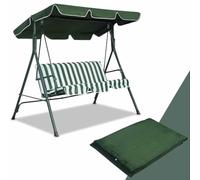 Waterproof Garden Swing Canopy Replacement Cover for 2-3 Seater Hammocks Durable Sun Shade Top Canopy 190x132x15cm Ideal Outdoor Furniture Accessory