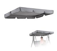 Waterproof Garden Swing Canopy - Universal 3-Seat Replacement Roof, UV Protect 210D Fabric, Grey e Cover, Dimeons 249x185x18cm - Perfect for Outdoor Relaxat