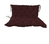 Waterproof Garden Swing Cushion Pad for 2/3 Seater Outdoor Furniture - Canopy Swing Seat with Backrest & Ties 100x100x10cm Wine Red Patio & Porch Essential
