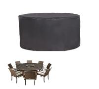 Waterproof Garden Table Cover 175x50cm -UV-Resistant Outdoor Furniture Protector for Round Patio Sets - All-Season Table & Chair Cover