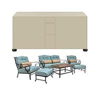 Waterproof Garden Table Cover 200x200x85 cm Rectangular Outdoor Furniture Protector Heavy-Duty 420D Oxford FabricPatio Table Top Shield Weather Resistant Outdoor Tablecloth