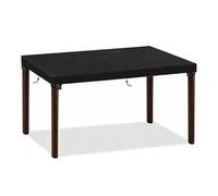 Waterproof Garden Table Cover 40x30x25cm - Heavy Du 420D Ox, Windproof, Anti-UV, with Buckles & Dstring - Outdoor Patio Protect, Black