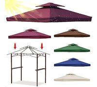 Waterproof Gazebo Canopy Replacement Cover 3m x 3m - 2 Tier Roof with Air Vented Top - 300D Oxford Cloth - Protect Your Outdoor Gazebo!