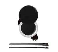 Waterproof Gel Eyeliner (Black) with High-Intensity Pigments, Smudge-Proof & Long-Lasting for All-Day Wear, Smooth Brow Gel, Dual Use for Eyeliner and Eyebrow, Includes Brow & Eye-liner Brushes