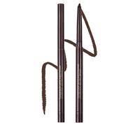 Waterproof Gel Eyeliner Pencil - Ultra-Fine Tip for Precise Lines - Smudge-Proof & Long-Lasting - Smooth Matte Formula - Black & Brown Shades for Daily Eye Makeup（#02 Dark brown）