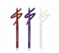 Waterproof Gel Eyeliner Set, 3 Fine Tip Pencils For Smudge-Proof Lines & Precise Application - Long Lasting Vibrant Purple, Deep Red & Pure White Shades For Makeup Artists & Enthusiasts, Bold &