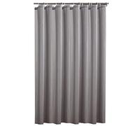 Waterproof Gray Shower Curtain 170x210cm - Minimalist Solid Color Bathroom Decor, Includes 12 Hooks, Stylish Fabric for Modern Bathrooms