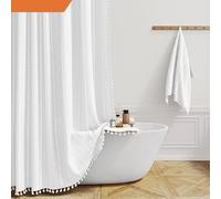 Waterproof Green Farmhouse Shower Curtain with Tassels - 180x180 cm Rustic Chic Bath Decor, Modern Design, Easy Care, Perfect for Bathroom Makeover and Stylish Home Upgrade