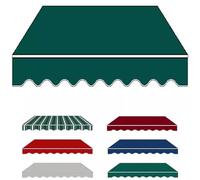 Waterproof Green Polyester Manual Retractable Patio ning Fabric Replacement - 16x9.8ft Canopy Cover for Window, Door, Market, Reurant, Cafe