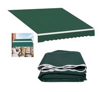 Waterproof Green Replacement Fabric for Retractable nings, 6.5 x 2m, UV Protect for Patio & Doors, 280g Polyester, Outdoor Sune Solut