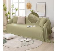 Waterproof Green Sofa Cover Modern Solid Color Splashproof & Scratchproof Machine Washable Durable & Abrasion Resistant 180x420cm for Ultimate Sofa Protection