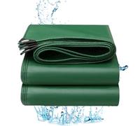 Waterproof Green Tarp 5.5m x 4m 430g/m² PVC Cover with Grommets Heavy-Duty Shelter for Boats Firewood Garden Furniture All-Purpose Outdoor Protection