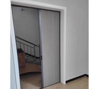 Waterproof Grey Folding Sliding Doors 198x228cm - Honeycomb Concertina Design for Closets Bathrooms & Kitchens Easy Magnetic Catch Space-Saving Solution
