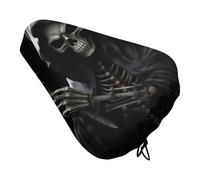 Waterproof Grim-Reaper Bike Seat Cushion Cover, Padded Bicycle Seat Cover with Drawstring for Men Women, Wide Bike Saddles Protector for Mountain Exercise Road City Outdoor Biking