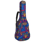 Waterproof Guitar Gig Bag with Zipper Soft for Bass Guitar Acoustic and Classical Folk Electric Guitar Colorful Ethnic Africa Aloha