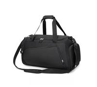 Waterproof Gym Bag Duffle Bag with Wet Pockets and Shoe Compartment,Durable Sports Holdall Bags Travel Bag for Women Man(Black,40L)