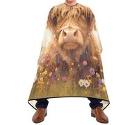 Waterproof Hair Cape, Highland Cows, Hair Cutting Gown Anti-static Salon Cape for Coloring Styling Haircut