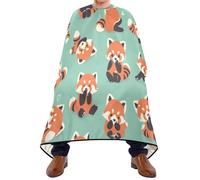 Waterproof Hair Colouring Cape, Cute Red Panda, Haircut Apron Gown Personalised Salon Cape for Coloring Styling Salons