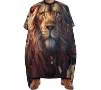 Waterproof Hair Dye Cape, Wild Animals Lion Flowers, Hairdressing Gown Anti-static Hair Colouring Cape for Haircut Coloring Salons