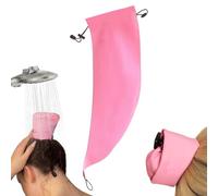 Waterproof Hair Sleeve for Long Hair, C-rown Washing Shower Cap Ponytail, Reusable C-rown Washing Shower Cap, Protect Styled Hairs S-hower Caps, Adjustable Ponytail Protector Sleeves for Pool Travel