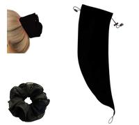 Waterproof Hair Sleeve for Long Hair, Crown Washing Shower Cap Ponytail, washonly the roots of your hair whilst leavingthe ends dry, Reusable Ponytail Long Hairs Sleeve, for All Hairs Styles (Black)