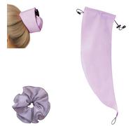 Waterproof Hair Sleeve for Long Hair, Crown Washing Shower Cap Ponytail, washonly the roots of your hair whilst leavingthe ends dry, Reusable Ponytail Long Hairs Sleeve, for All Hairs Styles (Purple)