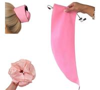 Waterproof Hair Sleeve for Long Hair, Crown Washing Shower Cap Ponytail, washonly the roots of your hair whilst leavingthe ends dry, Reusable Ponytail Long Hairs Sleeve, for All Hairs Styles (Pink)