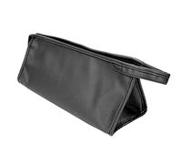 Waterproof Hairdryer Dryer Storage Bag, Hair Dryer Storage Bag PU Leather Waterproof Dustproof Carry Bag with Hanging Hook(Black)