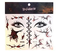 Waterproof Halloween Costume Temporary TattoosStickere Face Makeup Realistic SpidersScar Design FakesTattoos Sticker Tattoosstickers for Women Men Waterproof Kids Birthday Party Traditional