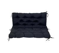Waterproof Hammock Bench Cushion Cover, Outdoor Garden Furniture Replacement Cushion, Pp Cotton Waterproof And Uv-resistant Cushion, 2-3 Person Swing Chair Back Cushion (Black 60x40 inch)