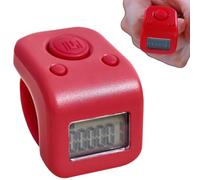 Waterproof Handheld Tally Counter, 6 Digits Number Count Clickers Counter, Rechargeable Finger Counter, Hand Digital Counters Clickers Pitches Counter, Lap Counter with LED (red)
