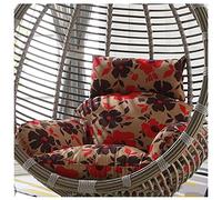 Waterproof Hanging Egg Chair Cushion 120x90cm Zippered Design for Outdoor/Indoor Use Stylish Red Flower Print Perfect for Garden Patio and Swing Chairs