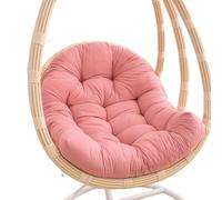 Waterproof Hanging Egg Chair Cushion - Soft Replacement Seat Cover for Outdoor Swing Hammock and Basket Chairs - Cozy Single Seat Cushion in Pink