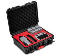 Waterproof Hard Case Compatible For DJI Air 3S/3 Drone/Fly More Combo/RC 2/N3/N2 Remote Controller and Accessories, Bundle 5-IN-1 Accessories Resistant Carrying Case Kit Red Color(Case Only)