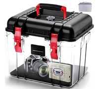 Waterproof Hard Shell Storage Case with Moisture Absorber & Anti-Mildew Pad, Shockproof Protective for DSLR Cameras & Lenses