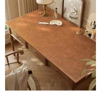 Waterproof Heat Resistant Leather Table Runner 40 45 50 55 60cm Wide - Light Brown Dresser Scarf For TV Stand/ Party/ Commercial Restaurant(45x360cm)