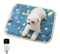 Waterproof Heating Mat for Small Animals, Heated Bed for Rabbits, Rats, Birds, Reptile Heating Pad for Snakes, Lizards, Amphibians, Undertank Heating Mat, Cat Blanket (9 Speeds, 40 cm x 60 cm)