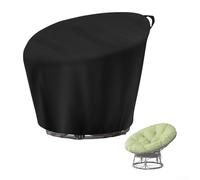 Waterproof Heavy Duty 210D Oxford Papasan Chair Cover Compatible with Patio Wicker, Egg and Saucer Chairs, Outdoor Rattan Furniture Protector (Black 120 * 46 * 89cm)