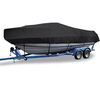 Waterproof Heavy Duty Boat Cover for All Weather Protection, Fits V-Hull and TRI Hull Bass Boats