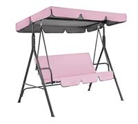 Waterproof Heavy Duty Swing Chair Canopy Replacement for 3-Seater Garden Hammock Windproof Rip-Proof Cover Pink Size: 164x114x15cm/150x50x10cm