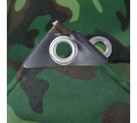 Waterproof Heavy Duty Tarpaulin Sheet with Eyelets - Weatherproof Canvas Tarp Cover - Green Camouflage - Multiple