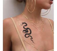 Waterproof Herbal Snake Tattoo Stickers, Long-lasting 2 Weeks, Fake Tattoos