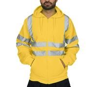 Waterproof Hi Vis Jacket Men Windproof Work Coat Outdoor Cycling Softshell Raincoat Lightweight Camping Hiking Rain Jackets Hi Viz Jacket with Hood Windbreaker Thin Outwear Smart Bomber Jackets