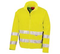 Waterproof Hi Vis Viz YELLOW or ORANGE Fleece Lined Softshell Jacket Coat