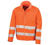 Waterproof Hi Vis Viz YELLOW or ORANGE Fleece Lined Softshell Jacket Coat