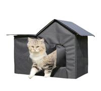 Waterproof Hideaway - Weatherproof, Single External Cabin for outside yard, Kitty Retreat with Detachable Base, Porch Furniture, Small Kennel for terrace, pavement and lawn parking area